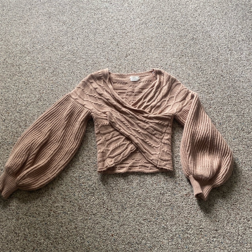 Dreamers by Debut puff sleeve cropped sweater